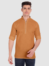 Mens Casual ZIP Style Full Sleeve Cotton Kurta