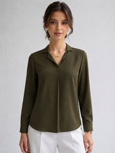 Women's Crepe Formal V-Neck Office Top