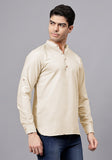 LENIA Men's Cotton Blend Slim Fit Short Kurta Pack of 1