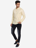 Men Double Button Slim Fit Casual Kurta