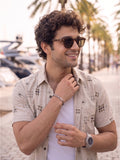 Men’s Printed Casual Shirt – Polyester Fabric