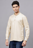 LENIA Men's Cotton Blend Slim Fit Short Kurta Pack of 1