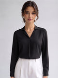 Women's Crepe Formal V-Neck Office Top