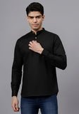 LENIA Men's Cotton Blend Slim Fit Short Kurta Pack of 1