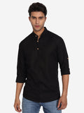 Men Double Button Slim Fit Casual Kurta