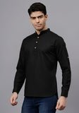LENIA Men's Cotton Blend Slim Fit Short Kurta Pack of 1