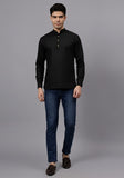 LENIA Men's Cotton Blend Slim Fit Short Kurta Pack of 1