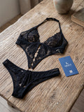 Women's Lace Cut-Out Teddy Bodysuit ( 411 )