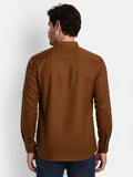 Mens Casual Slim Fit Full Sleeve Double Pocket Cotton Trendy Kurta