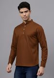 LENIA Men's Cotton Blend Slim Fit Short Kurta Pack of 1