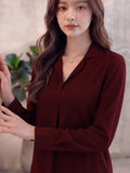 Women's Crepe Formal V-Neck Office Top