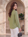 Women's Crepe Formal V-Neck Office Top