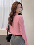 Women's Crepe Formal V-Neck Office Top