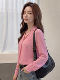 Women's Crepe Formal V-Neck Office Top