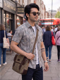 Men’s Premium Polyester Geometric Printed Half Sleeve Casual Shirt – Gray