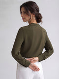 Women's Crepe Formal V-Neck Office Top