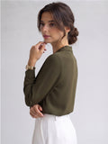 Women's Crepe Formal V-Neck Office Top