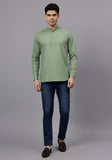 LENIA Men's Cotton Blend Slim Fit Short Kurta Pack of 1