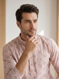 Men’s Printed Kurta with Mandarin Collar – Festive Ethnic Wear