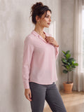 Women's Crepe Formal V-Neck Office Top