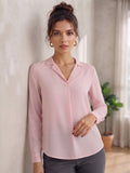Women's Crepe Formal V-Neck Office Top