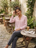 Women's Crepe Formal V-Neck Office Top