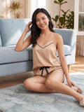 Women's Satin Cami & Shorts Nightwear Set ( 486 )