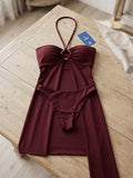 Women’s Sheer Babydoll Nightdress with Ring Detail and Side Slit ( RDB16 )