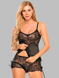 Women's Satin & Lace Cami Shorts Nightwear Set ( 301 )