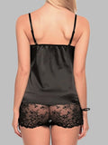 Women's Satin & Lace Cami Shorts Nightwear Set ( 301 )