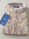 Men's Floral Printed Cotton Blend Kurta | Mandarin Collar | Full Sleeve Ethnic Wear