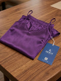 Women's Satin Cami & Shorts Pajama Set – Soft Silk-Look Sleeveless Nightwear Lounge Set ( 406 )