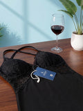 Women's Lace Satin Babydoll Nightdress with Matching Panty  ( 400 )