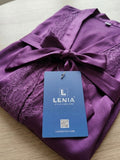 Women's Satin Lace Robe Nightwear with Waist Tie Belt ( 521 )