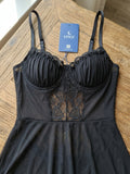 Women's Lace Mesh Babydoll Nightdress with Matching Thong ( 535 )