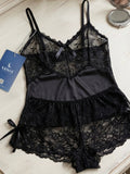 Women's Satin & Lace Cami Shorts Nightwear Set ( 301 )