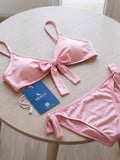 Women's Blue Tie-Up Bikini Swimwear Set ( 376 )