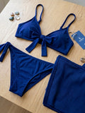 Women's Blue Tie-Up Bikini Swimwear Set ( 376 )