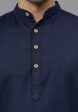 LENIA Men's Cotton Blend Slim Fit Short Kurta Pack of 1