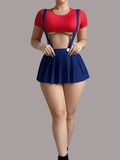Women’s Suspender-Style Lingerie Set with Flared Mini Skirt ( RDB03 )