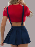 Women’s Suspender-Style Lingerie Set with Flared Mini Skirt ( RDB03 )