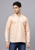 LENIA Men's Cotton Blend Slim Fit Short Kurta Pack of 1