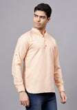 LENIA Men's Cotton Blend Slim Fit Short Kurta Pack of 1