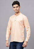 LENIA Men's Cotton Blend Slim Fit Short Kurta Pack of 1