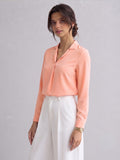 Women's Crepe Formal V-Neck Office Top