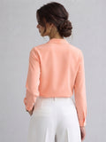 Women's Crepe Formal V-Neck Office Top