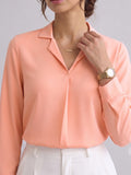 Women's Crepe Formal V-Neck Office Top