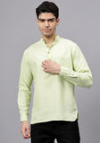 LENIA Men's Cotton Blend Slim Fit Short Kurta Pack of 1