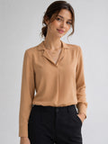Women's Crepe Formal V-Neck Office Top