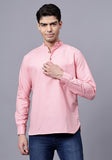 LENIA Men's Cotton Blend Slim Fit Short Kurta Pack of 1